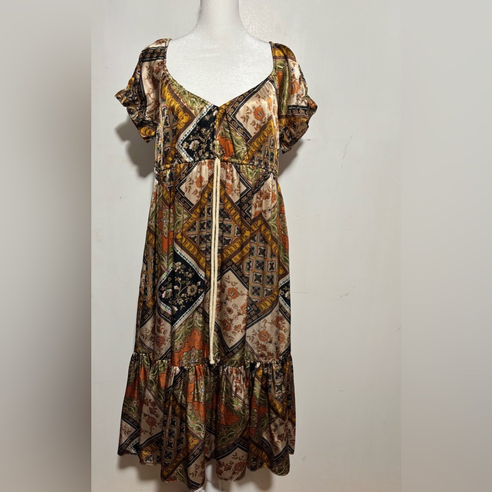 Anthropology Le Shack Boho Dress Size 10 - Picture 1 of 7